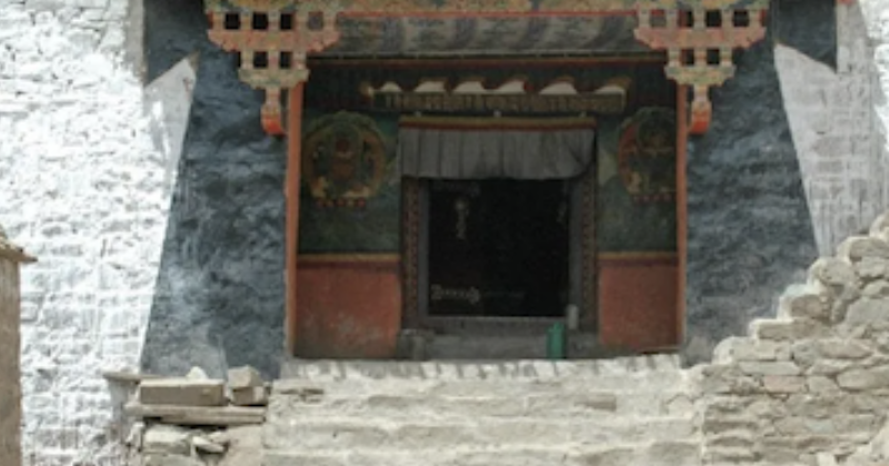 Entrance of Milarepa Cave at Zuthulpuk Monastery along the Kailash Kora route